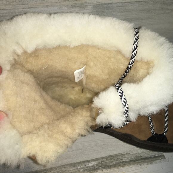 Emu Australia Blurred Sheepskin Boot Womens 10 Chestnut Brown Fuzzy Furry Warm - Picture 10 of 11